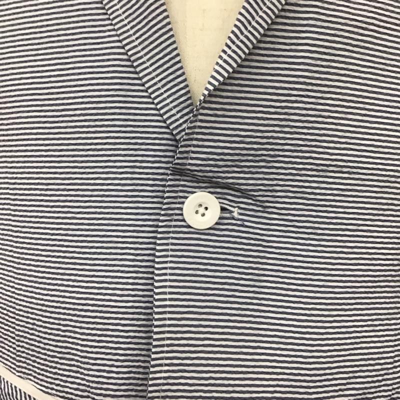 アディダス adidas セットアップ セットアップ セットアップ カジュアルジャケット カジュアルパンツ 2点セット L ボーダー柄 白 / ホワイト / X 青 / ブルー /  メンズ USED 古着 中古 10113780