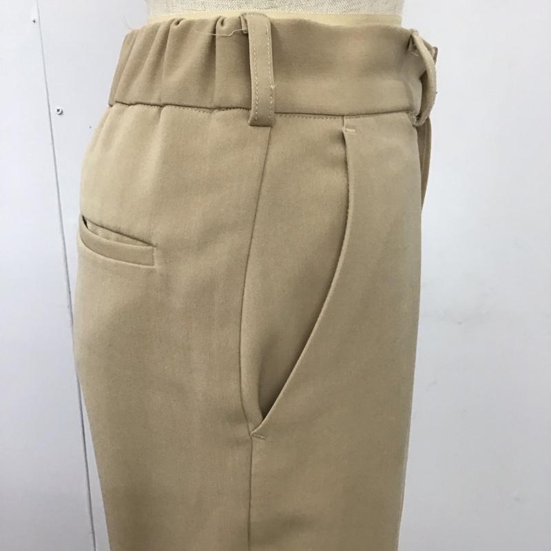 ジーナシス JEANASIS パンツ スラックス JS050405MC 裾スリット フレアパンツ S 無地 ベージュ / ベージュ /  レディース USED 古着 中古 10109026