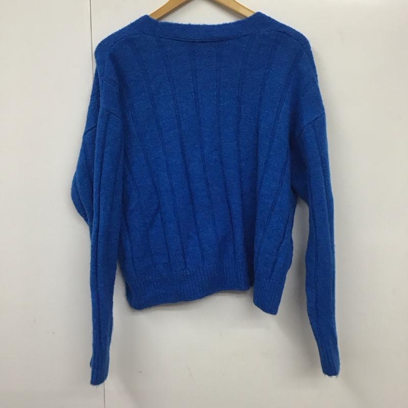 ザラ ZARA カーディガン 長袖 S 無地 青 / ブルー /  レディース USED 古着 中古 10130871