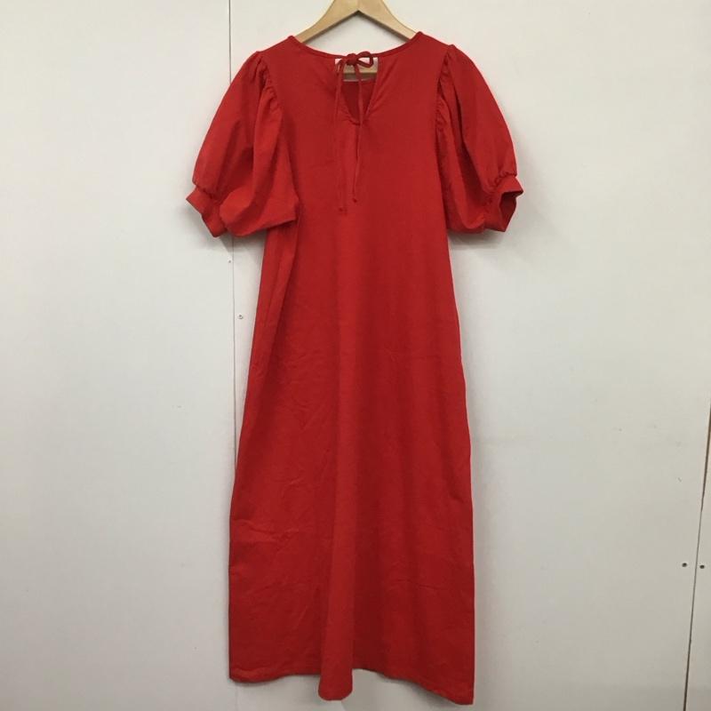 フリークスストア FREAK S STORE ワンピース ロングスカート 222-31105 Short sleeve dress FREE 無地 赤 / レッド /  レディース USED 古着 中古 10130559