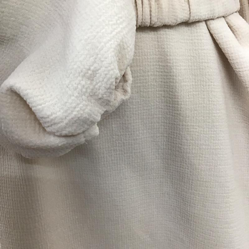 ザラベーシック ZARA BASIC ワンピース ひざ丈スカート 長袖 S 無地 アイボリー / アイボリー /  レディース USED 古着 中古 10109479