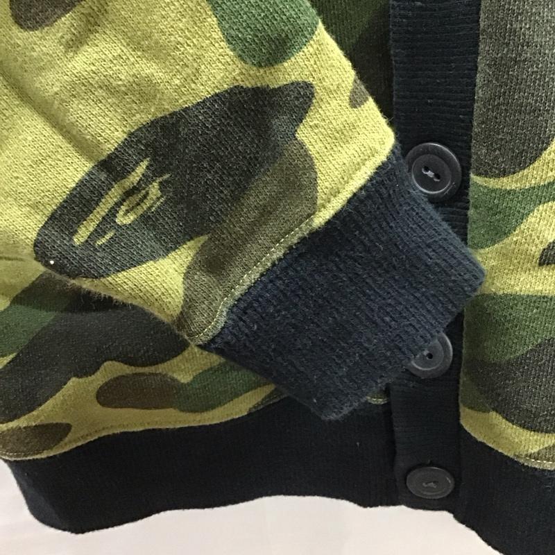 ベイプ BAPE カーディガン 長袖 長袖カーディガン 前開き スウェットカーディガン 110cm カモフラージュ柄・迷彩 マルチカラー / マルチカラー /  ボーイズ USED 古着 中古 10111669