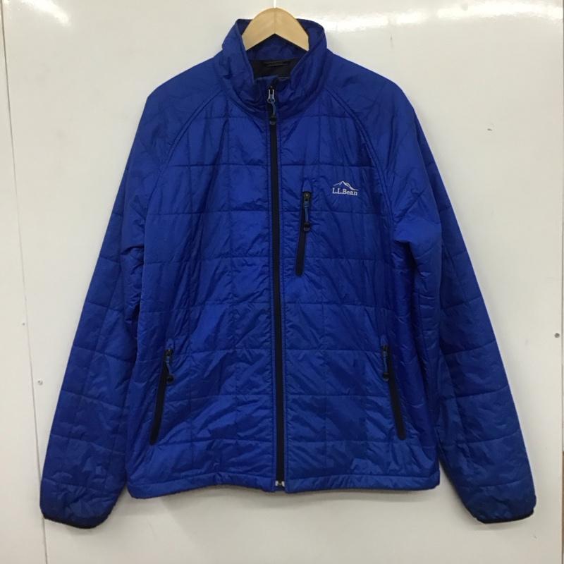 エルエルビーン L.L.Bean ジャケット、上着 ジャケット、ブレザー ジップアップジャケット ナイロンジャケット アウター ダウンジャケット L ロゴ、文字 青 / ブルー /  メンズ USED 古着 中古 10136224