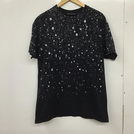 ノーアイディー NO ID. Tシャツ 半袖 半袖カットソー プリントTシャツ クルーネックカットソー 1 プリント 黒 / ブラック /  メンズ USED 古着 中古 10139817