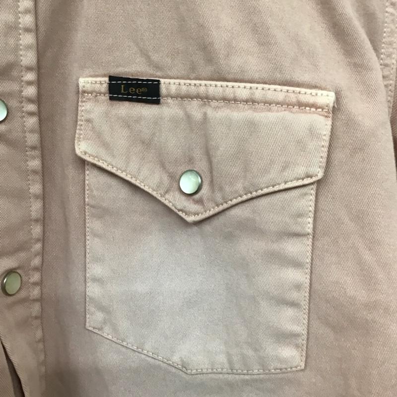 ナノユニバース nano・universe シャツ、ブラウス 長袖 デニムシャツ 長袖シャツ コラボ Lee M 無地 桃 / ピンク /  メンズ USED 古着 中古 10136558