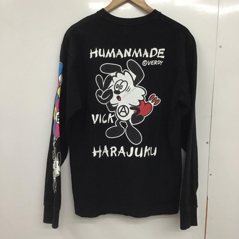 ヒューマンメード HUMAN MADE カットソー 長袖 M プリント 黒 / ブラック /  メンズ USED 古着 中古 10149154