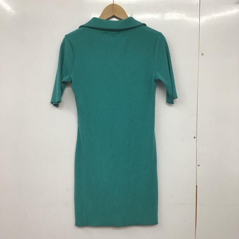 スライ SLY ワンピース ミニスカート 030FSL83-6400 COLLARED MINI ワンピース 1 無地 緑 / グリーン /  レディース USED 古着 中古 10140061