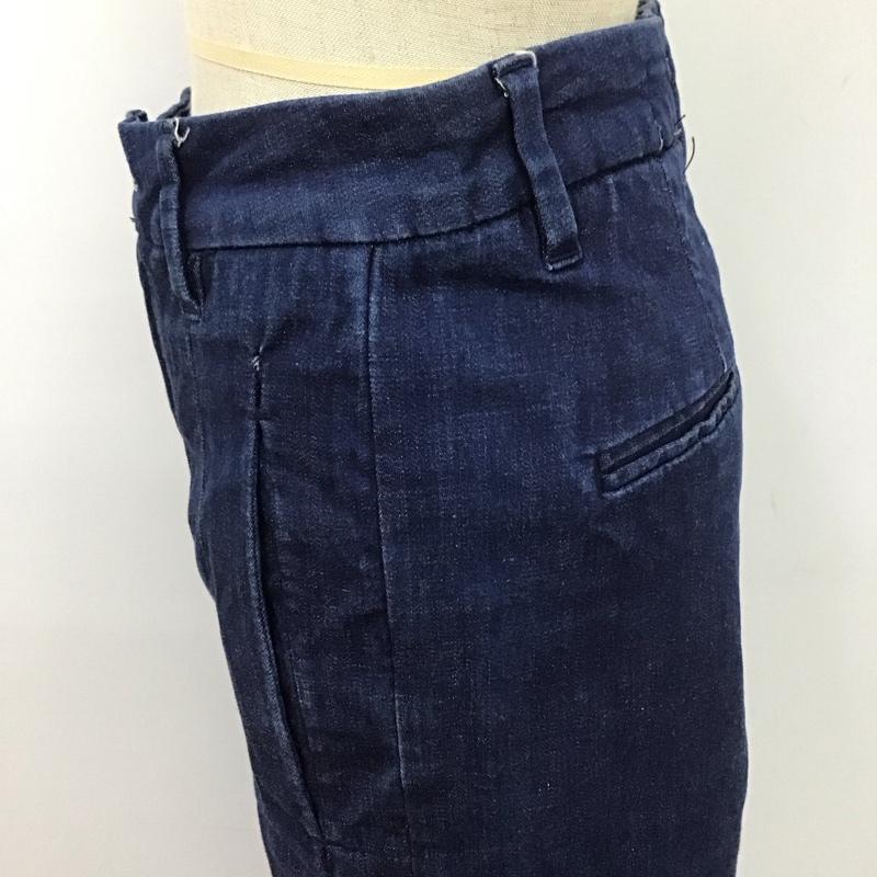 ザラウーマン ZARA WOMAN パンツ デニム、ジーンズ デニムパンツ ストレートパンツ ワイドパンツ カジュアルパンツ 36インチ 無地 インディゴ / インディゴ /  レディース USED 古着 中古 10113075
