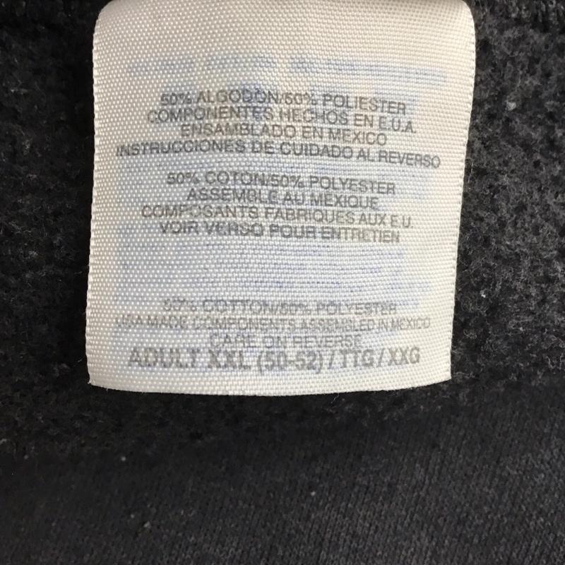 古着 USED トレーナー 長袖 長袖トレーナー スウェット クルーネック リブスウェットカットソー XXL プリント 黒 / ブラック /  メンズ USED 古着 中古 10124100