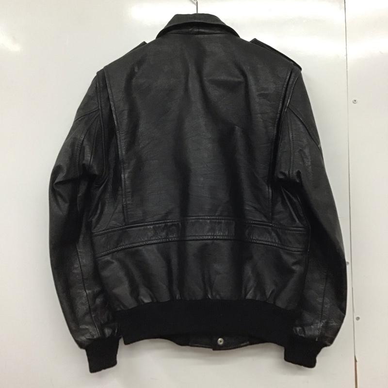 古着 USED ジャケット、上着 レザージャケット 牛革 M 無地 黒 / ブラック /  メンズ USED 古着 中古 10145206