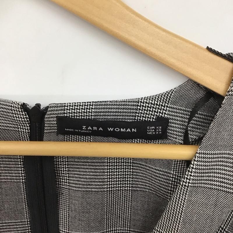 ザラウーマン ZARA WOMAN ワンピース ひざ丈スカート XS チェック マルチカラー / マルチカラー /  レディース USED 古着 中古 10129438