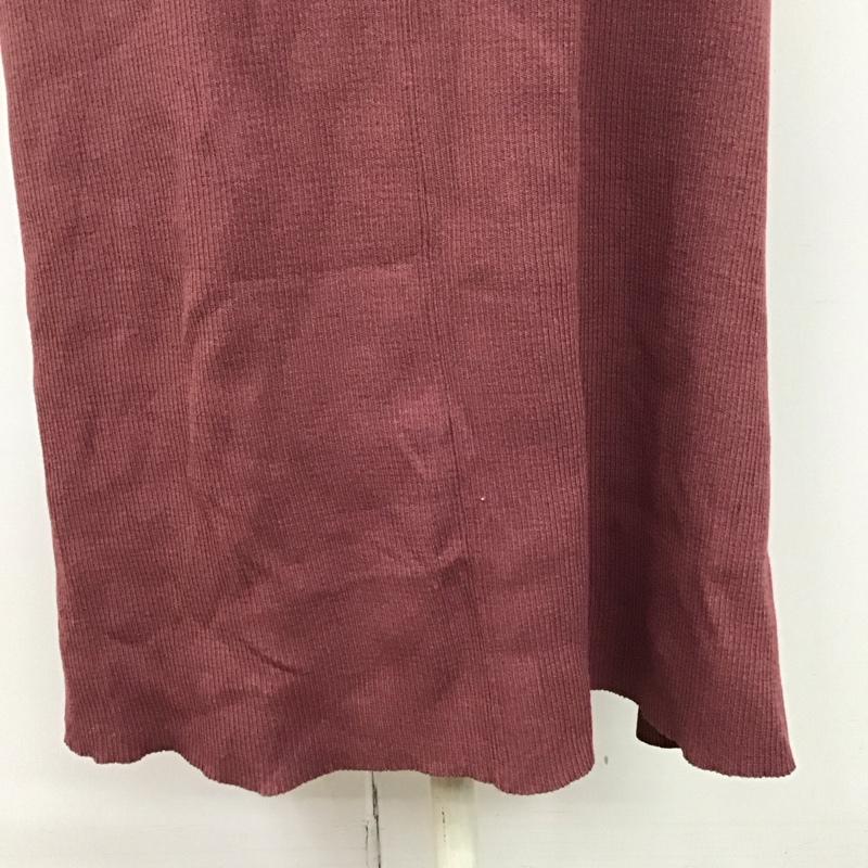 ザラ ZARA スカート ロングスカート ロングスカート ニットスカート フレアスカート S 無地 えんじ / ワインレッド /  レディース USED 古着 中古 10125168