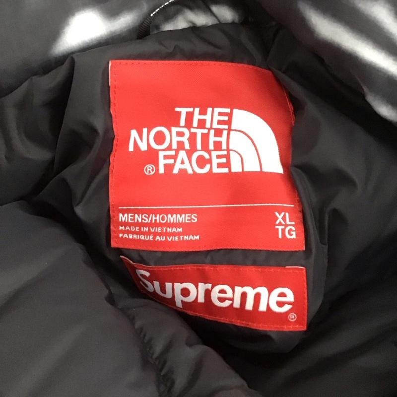 シュプリーム Supreme ジャケット、上着 ジャンパー、ブルゾン nd023001 23SS TrompeLoeilPrintedNuptseJacket ジップアップジャケット ダウンジャケット アウター Supreme×THENORTHFACE XL ロゴ、文字 白 / ホワイト / X 灰 / グレー /  メンズ USED 古着 中古 10108618