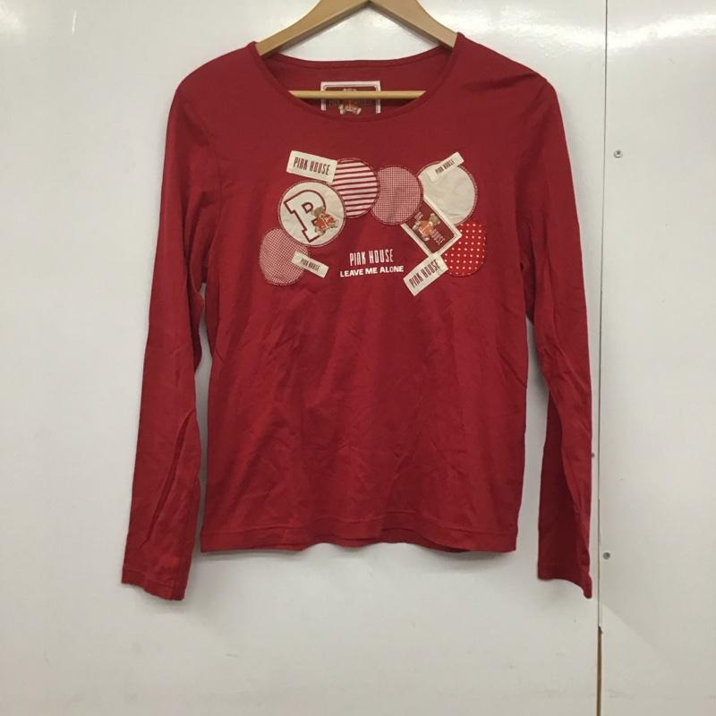 ピンクハウス PINK HOUSE Tシャツ 長袖 L 無地 赤 / レッド /  レディース USED 古着 中古 10143377