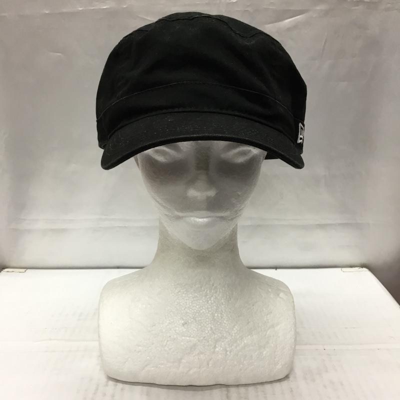 ニューエラ NEW ERA 帽子 キャップ ワークショック ロゴ、文字 黒 / ブラック /  メンズ USED 古着 中古 10109750