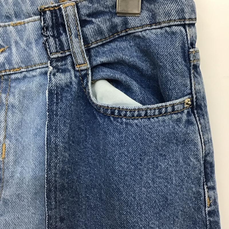 ザラ ZARA パンツ デニム、ジーンズ 5862 072 427 リメイク風 無地 青 / ブルー /  レディース USED 古着 中古 10122044
