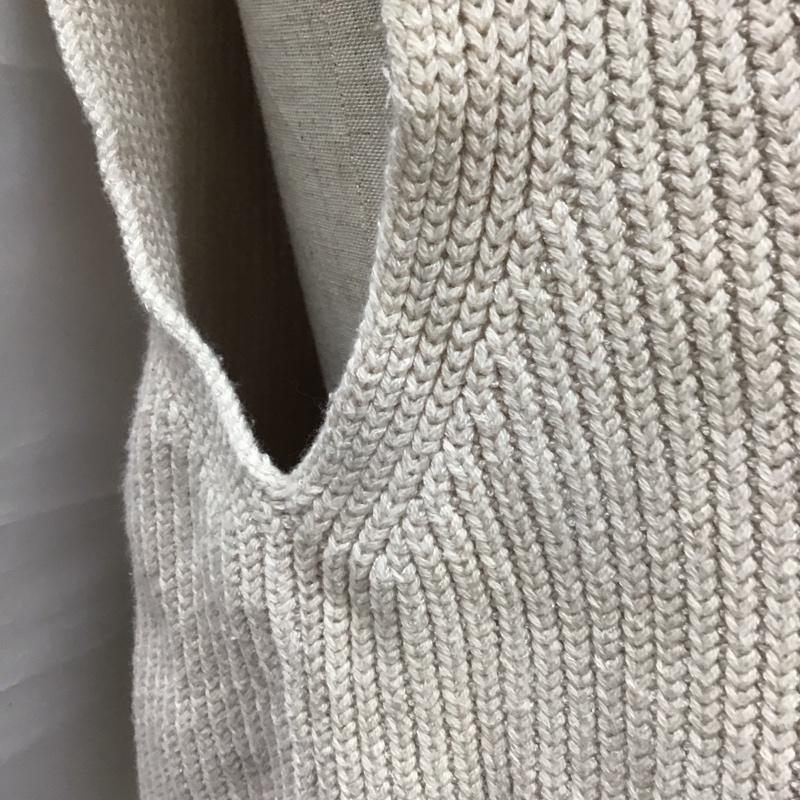 ザラ ZARA ベスト ベスト 3519 056 806 Vネック ニットベスト M 無地 アイボリー / アイボリー /  レディース USED 古着 中古 10118450