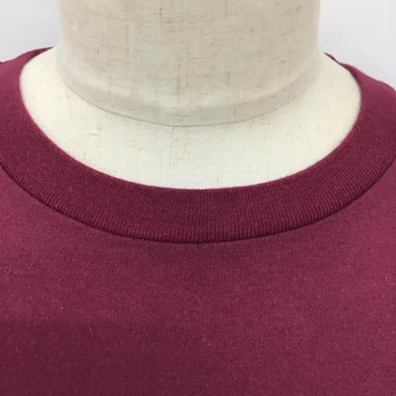 トニータイズサン TONY TAIZSUN Tシャツ 半袖 半袖カットソー プリントTシャツ クルーネックカットソー L ロゴ、文字 えんじ / ワインレッド /  メンズ USED 古着 中古 10118080