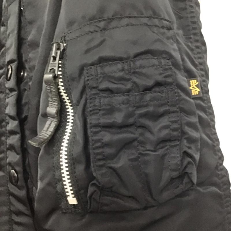 アルファインダストリー Alpha Industries ジャケット、上着 ジャンパー、ブルゾン ジップアップジャケット ナイロンジャケット アウター L 無地 黒 / ブラック /  メンズ USED 古着 中古 10141528
