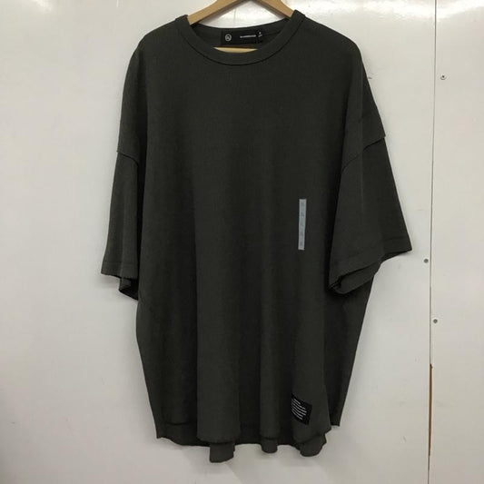 ジーユー GU Tシャツ 半袖 341-351035 ドライワッフルTシャツ 半袖カットソー XL 無地 カーキ / カーキ /  メンズ USED 古着 中古 10137636