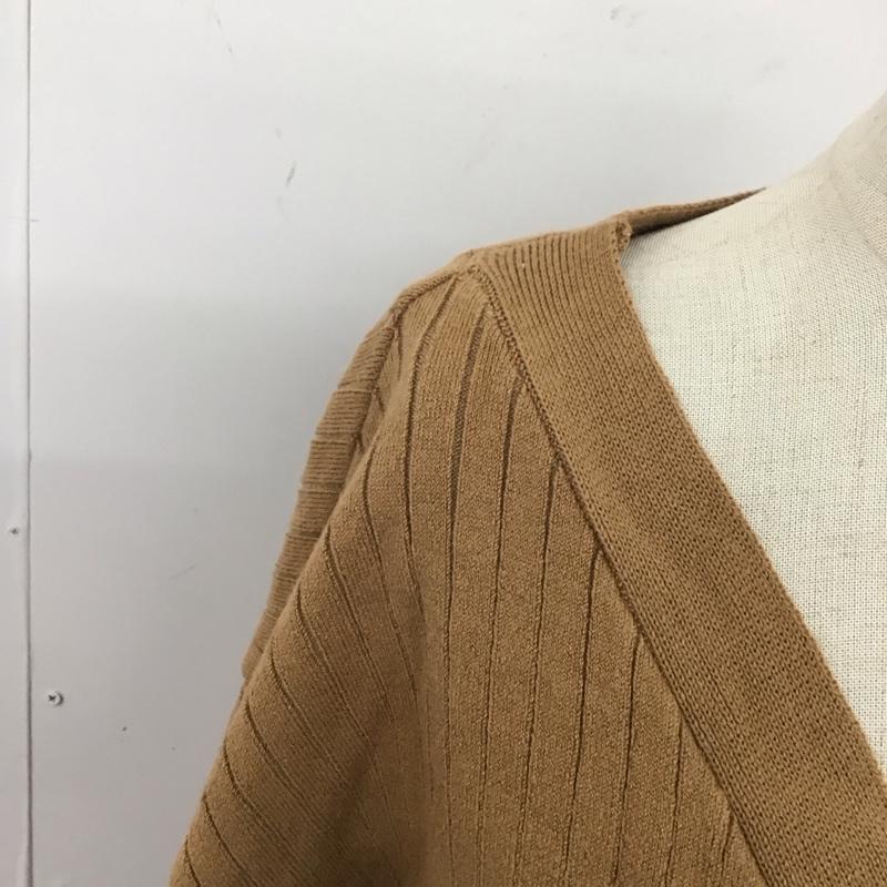 リエンダ rienda ワンピース ロングスカート 110CA173-1510 Front carde in Knit OP Vネック タグ付き M 無地 ベージュ / ベージュ /  レディース USED 古着 中古 10121111