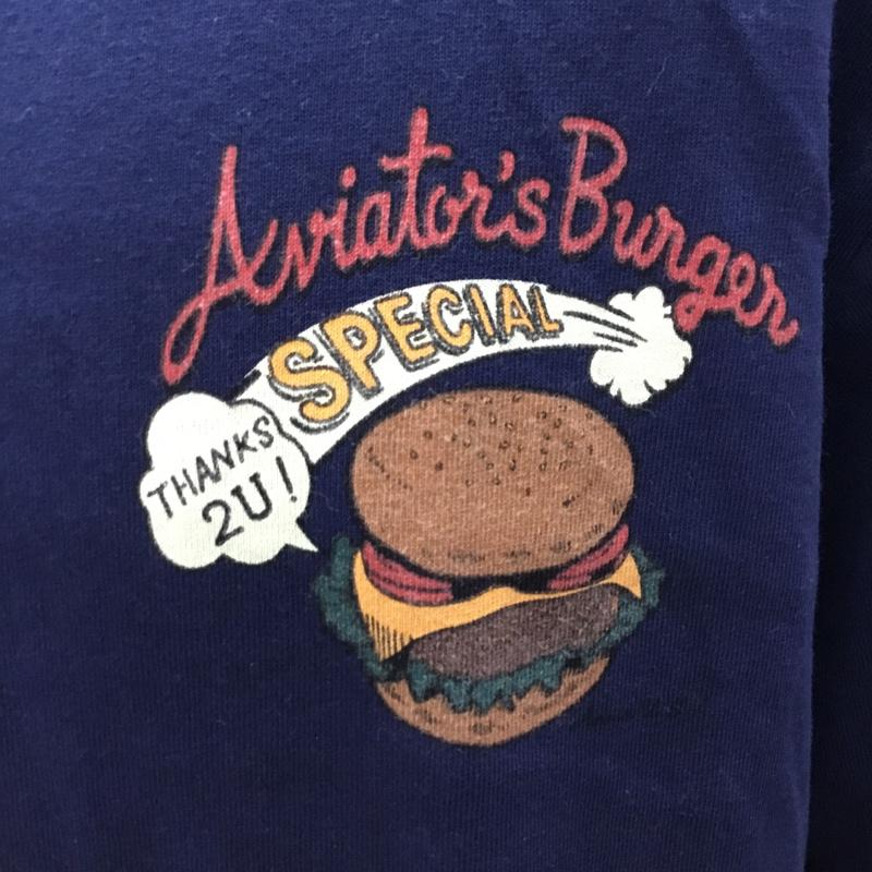 アヴィレックス AVIREX Tシャツ 半袖 半袖カットソー プリントTシャツ クルーネックカットソー XXL プリント 紺 / ネイビー /  メンズ USED 古着 中古 10120454