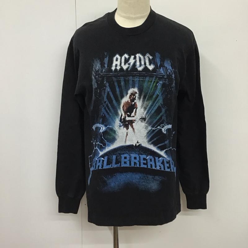 古着 USED カットソー 長袖 長袖カットソー クルーネックカットソー ロングスリーブカットソー プリントTシャツ プリント 黒 / ブラック /  メンズ USED 古着 中古 10116556