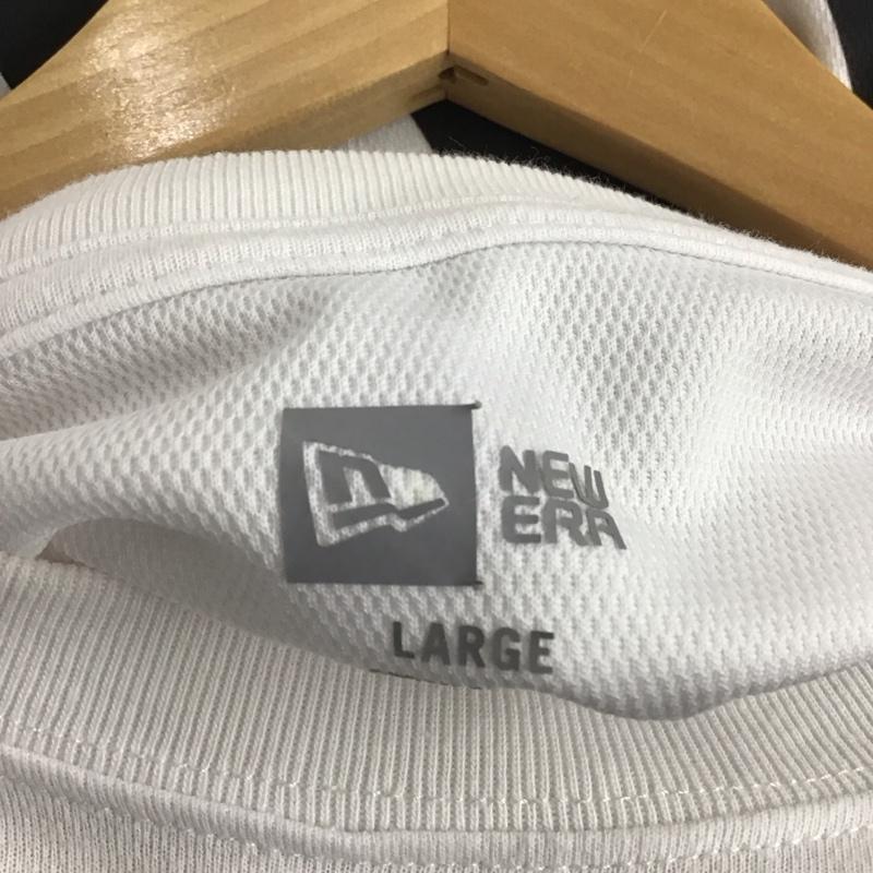 ニューエラ NEW ERA カットソー 長袖 長袖カットソー プリントカットソー クルーネック L ロゴ、文字 白 / ホワイト /  メンズ USED 古着 中古 10146553