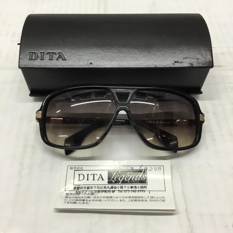 ディータ Dita めがね・サングラス サングラス SIG 63 10-135 ケース付き 無地 黒 / ブラック /  メンズ USED 古着 中古 10115055