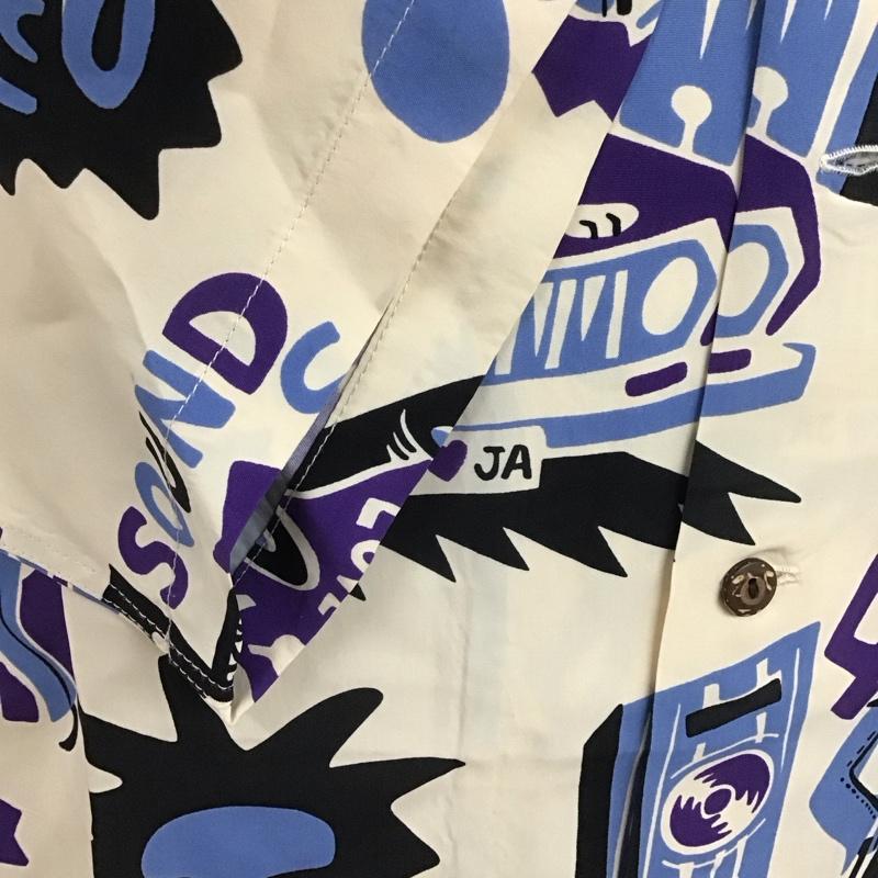 ビッグジョン Big John シャツ、ブラウス 半袖 MS02KADS 70周年 200枚限定 アロハシャツ ハワイアンシャツ 半袖シャツ L プリント ベージュ / ベージュ /  メンズ USED 古着 中古 10106768