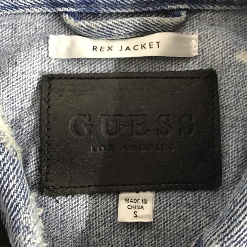 ゲス Guess ジャケット、上着 ジャケット、ブレザー Gジャン デニムジャケット アウター カジュアルジャケット S プリント インディゴ / インディゴ /  メンズ USED 古着 中古 10105592
