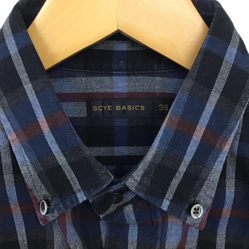 サイベーシックス SCYE BASICS シャツ、ブラウス 長袖 5114-33514 長袖シャツ チェックシャツ ボタンダウンシャツ 38 チェック マルチカラー / マルチカラー /  メンズ USED 古着 中古 10130725