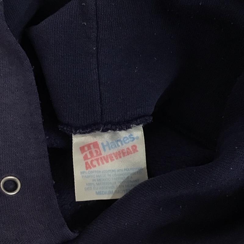 ヘインズ HANES パーカー 長袖 M 無地 紺 / ネイビー /  メンズ USED 古着 中古 10124060