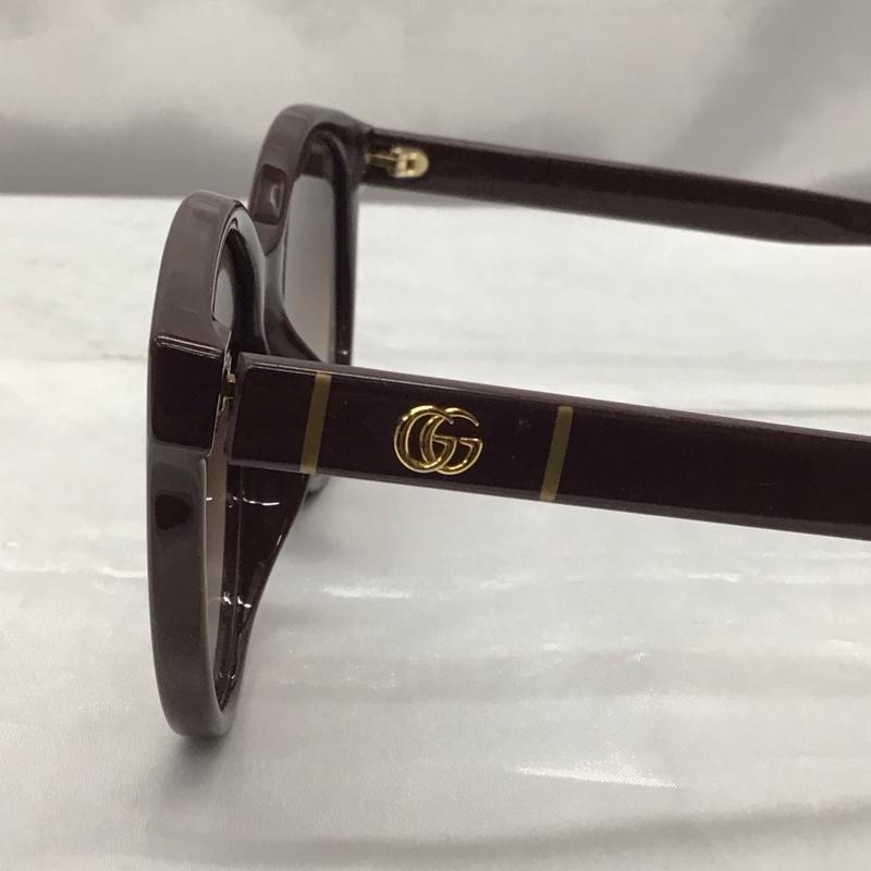 グッチ GUCCI めがね・サングラス サングラス 56 17-150 GGロゴ ワンポイント 茶 / ブラウン / X 金 / ゴールド /  レディース USED 古着 中古 10121066