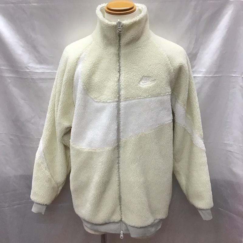 ナイキ NIKE ジャケット、上着 ジャンパー、ブルゾン bq6546-070 SWOOSHFULLZIPJACKET ボアフリースジャケット ジップアップジャケット XL ロゴ、文字 白 / ホワイト /  メンズ USED 古着 中古 10113181