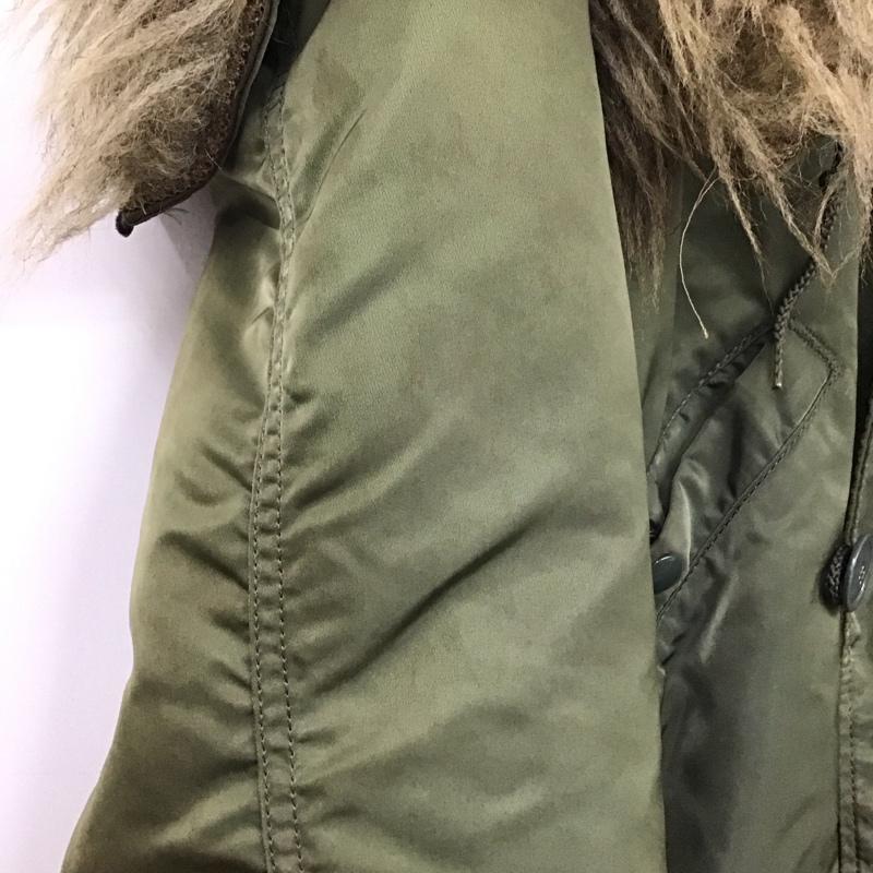 アルファインダストリー Alpha Industries ジャケット、上着 ジャンパー、ブルゾン usa製 N-2B ミリタリージャケット アウター L 無地 カーキ / カーキ /  メンズ USED 古着 中古 10130351