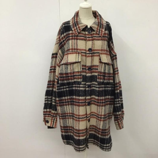 ジーナシス JEANASIS ジャケット、上着 ジャケット、ブレザー JS071099AD シャツジャケット FREE チェック ベージュ / ベージュ / X 紺 / ネイビー / X 赤 / レッド /  レディース USED 古着 中古 10112562