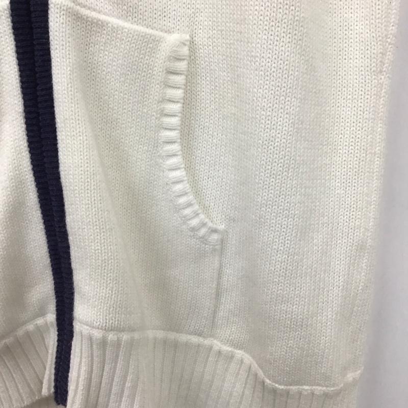 バーバリーロンドン Burberry London ベスト ベスト ジップアップニットベスト フード付きベスト ノースリーブ 160cm ロゴ、文字 白 / ホワイト /  ボーイズ USED 古着 中古 10120391