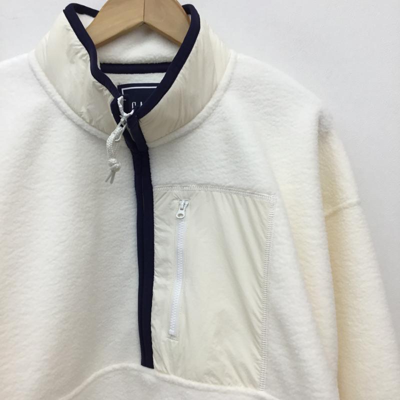 ギャップ GAP トレーナー 長袖 フリース　ハーフジップ XL 無地 白 / ホワイト /  メンズ USED 古着 中古 10138704