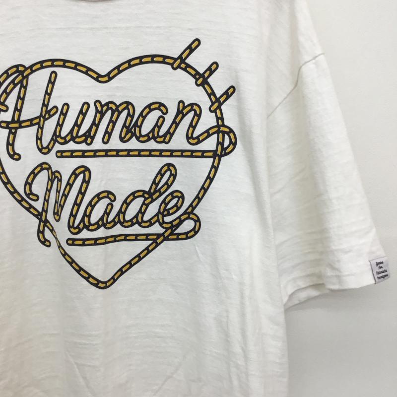 ヒューマンメード HUMAN MADE Tシャツ 半袖 XL ロゴ、文字 白 / ホワイト /  メンズ USED 古着 中古 10129019