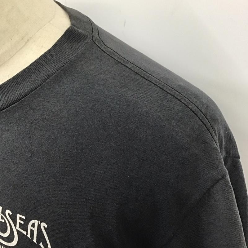 フルーツオブザルーム FRUIT OF THE LOOM Tシャツ 半袖 半袖カットソー プリントTシャツ クルーネックカットソー 古着 L ロゴ、文字 黒 / ブラック /  メンズ USED 古着 中古 10115328