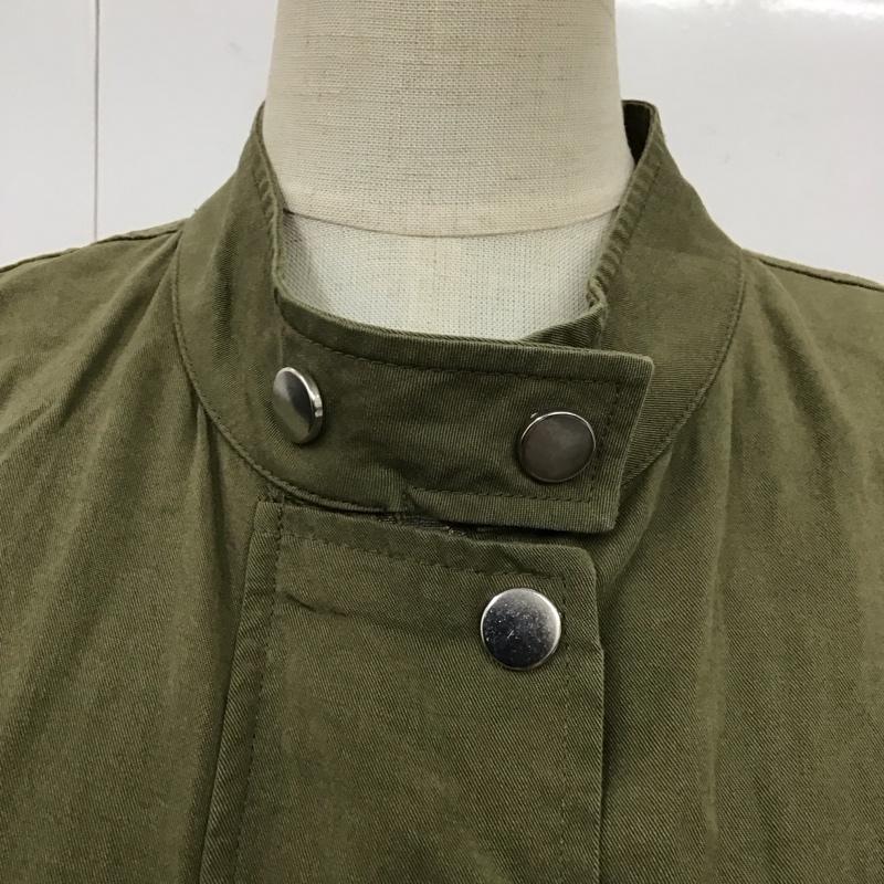 ザラ ZARA ベスト ベスト ジップアップベスト ノースリーブカットソー ロングベスト S 無地 カーキ / カーキ /  レディース USED 古着 中古 10115741