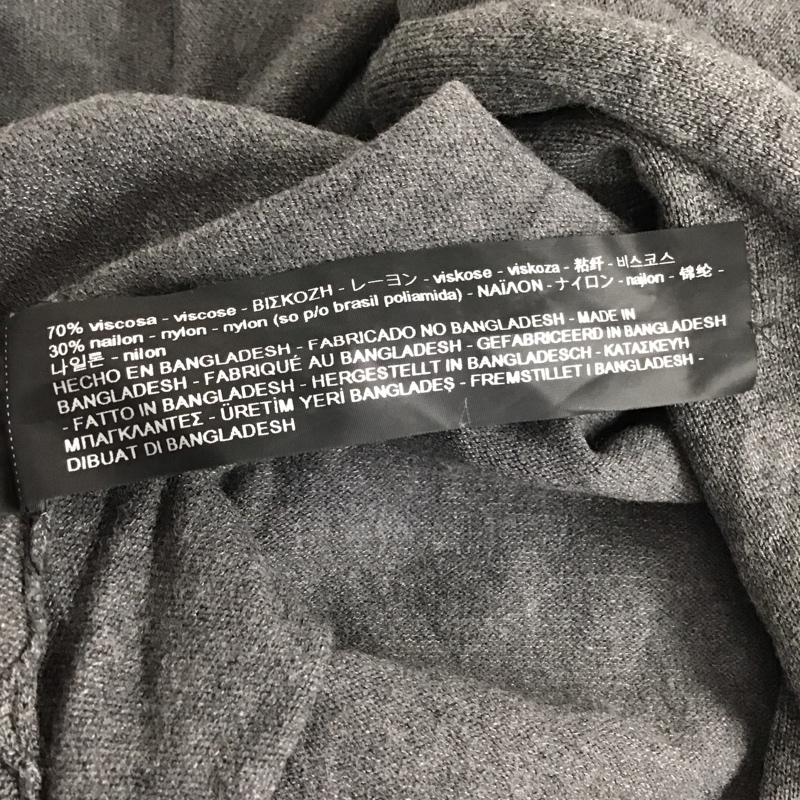 ザラ ZARA カーディガン 長袖 L 無地 チャコールグレー / チャコールグレー /  レディース USED 古着 中古 10138156