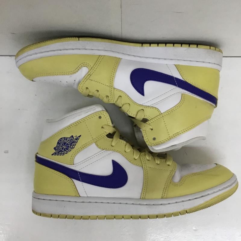 ナイキ NIKE スニーカー スニーカー BQ6472-701 Air Jordan 1 Mid Lemon Wash ウィメンズ 26.5cm ロゴ、文字 黄 / イエロー /  メンズ USED 古着 中古 10134014