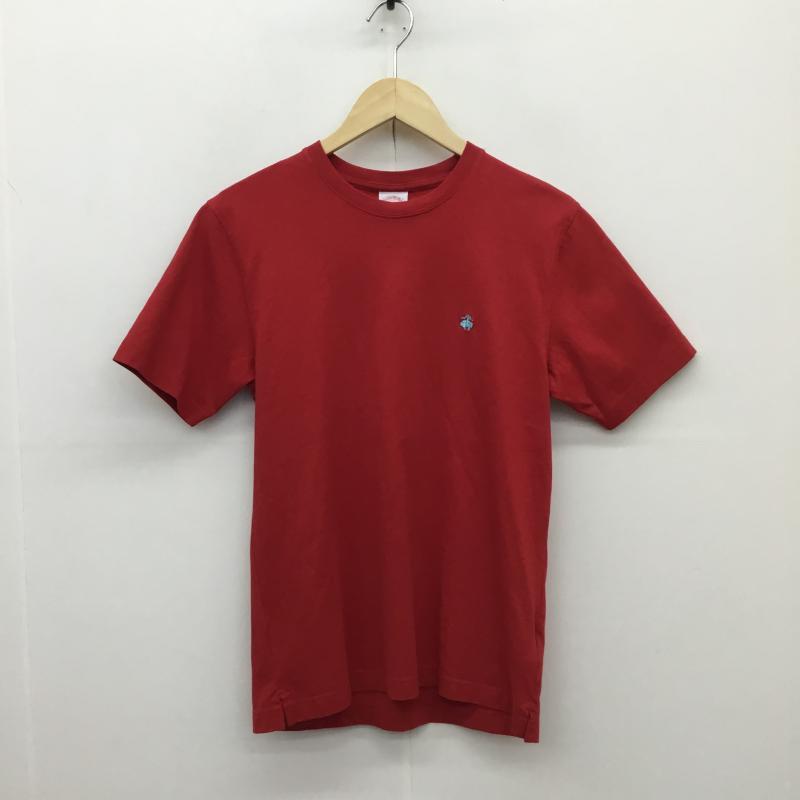 ブルックスブラザーズ BROOKS BROTHERS Tシャツ 半袖 Soft Comfort Short Sleeve T-Shirt S ロゴ、文字 赤 / レッド / X 水色 / ライトブルー /  メンズ USED 古着 中古 10130853