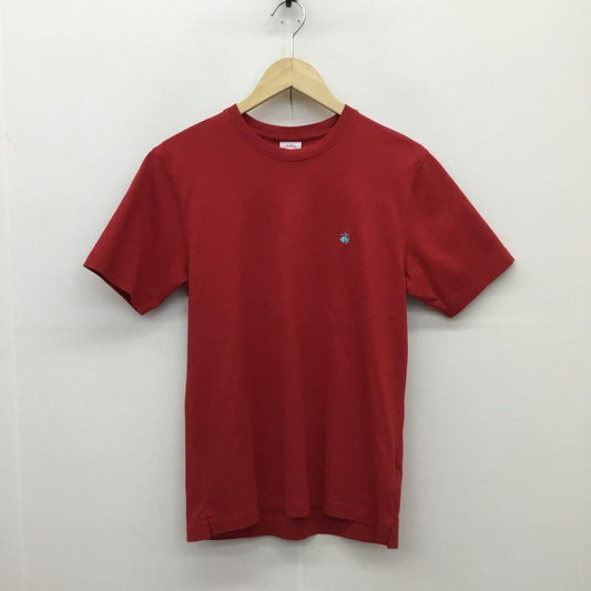 ブルックスブラザーズ BROOKS BROTHERS Tシャツ 半袖 Soft Comfort Short Sleeve T-Shirt S ロゴ、文字 赤 / レッド / X 水色 / ライトブルー /  メンズ USED 古着 中古 10130853