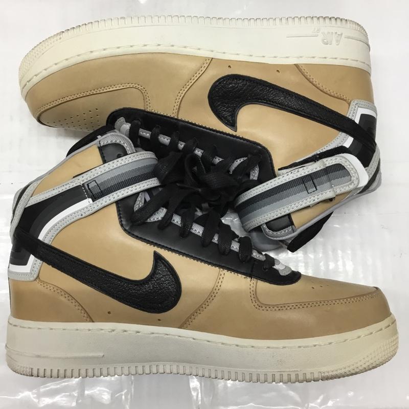 ナイキ NIKE スニーカー スニーカー 677130-200 AIR FORCE 1 MID SP TISCI RICCARDO Tisci 28cm 箱有 28.0cm ワンポイント ベージュ / ベージュ / X 黒 / ブラック / X 灰 / グレー /  メンズ USED 古着 中古 10106870
