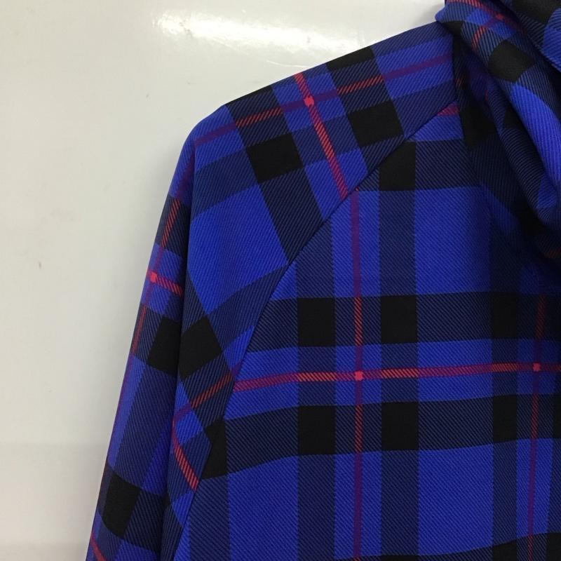 ユニフォームエクスペリメント uniform experiment ジャケット、上着 ジャケット、ブレザー ジップアップジャケット ナイロンジャケット アウター hurleyx XL チェック 青 / ブルー / X 赤 / レッド /  メンズ USED 古着 中古 10132319