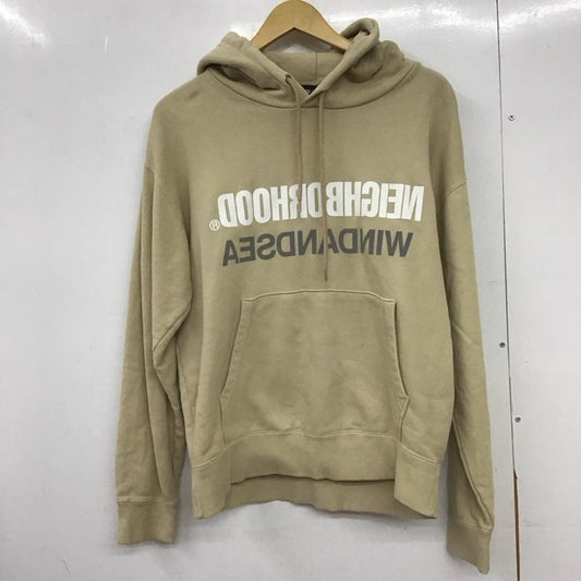ウィンダンシー WIND AND SEA パーカー 長袖 211elwsn-csm01s NEIGHBORHOOD 21SS ロゴプリントプルオーバースウェットパーカー S ロゴ、文字 ベージュ / ベージュ /  メンズ USED 古着 中古 10148754