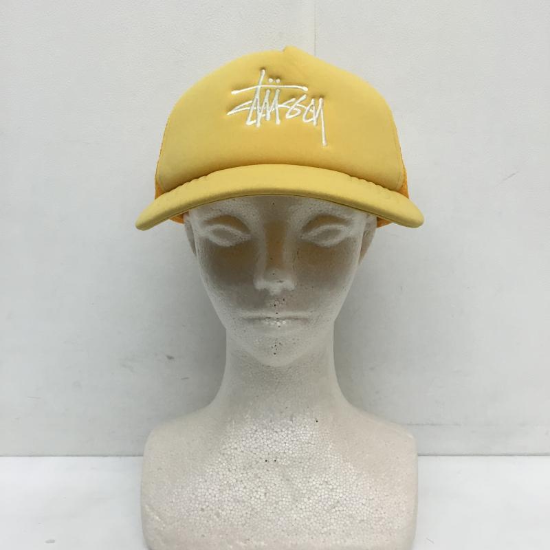 ステューシー STUSSY 帽子 キャップ FREE ロゴ、文字 黄 / イエロー /  メンズ USED 古着 中古 10124389